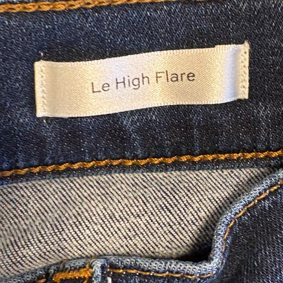Frame Le High High-Rise Stretch Flare Jeans Size 32 in Majesty Dark Indigo - Picture 8 of 13